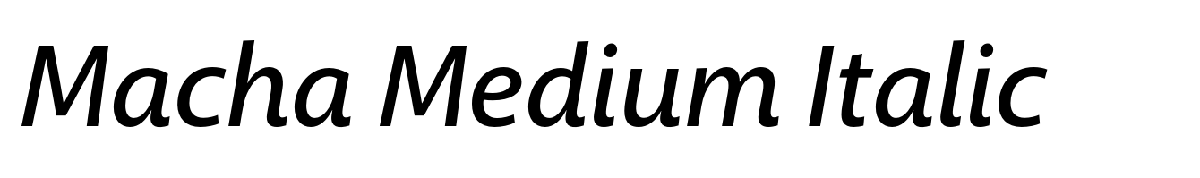 Macha Medium Italic
